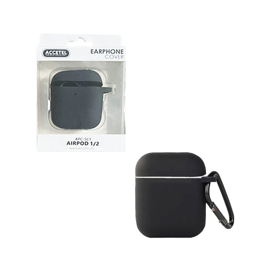 Capa Silicone Para Airpods 1/Airpods 2 Preto